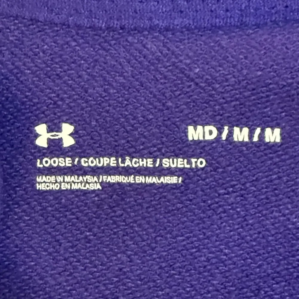 Under Armour purple Rival Terry Full Zip hoodie - Size M - 0367